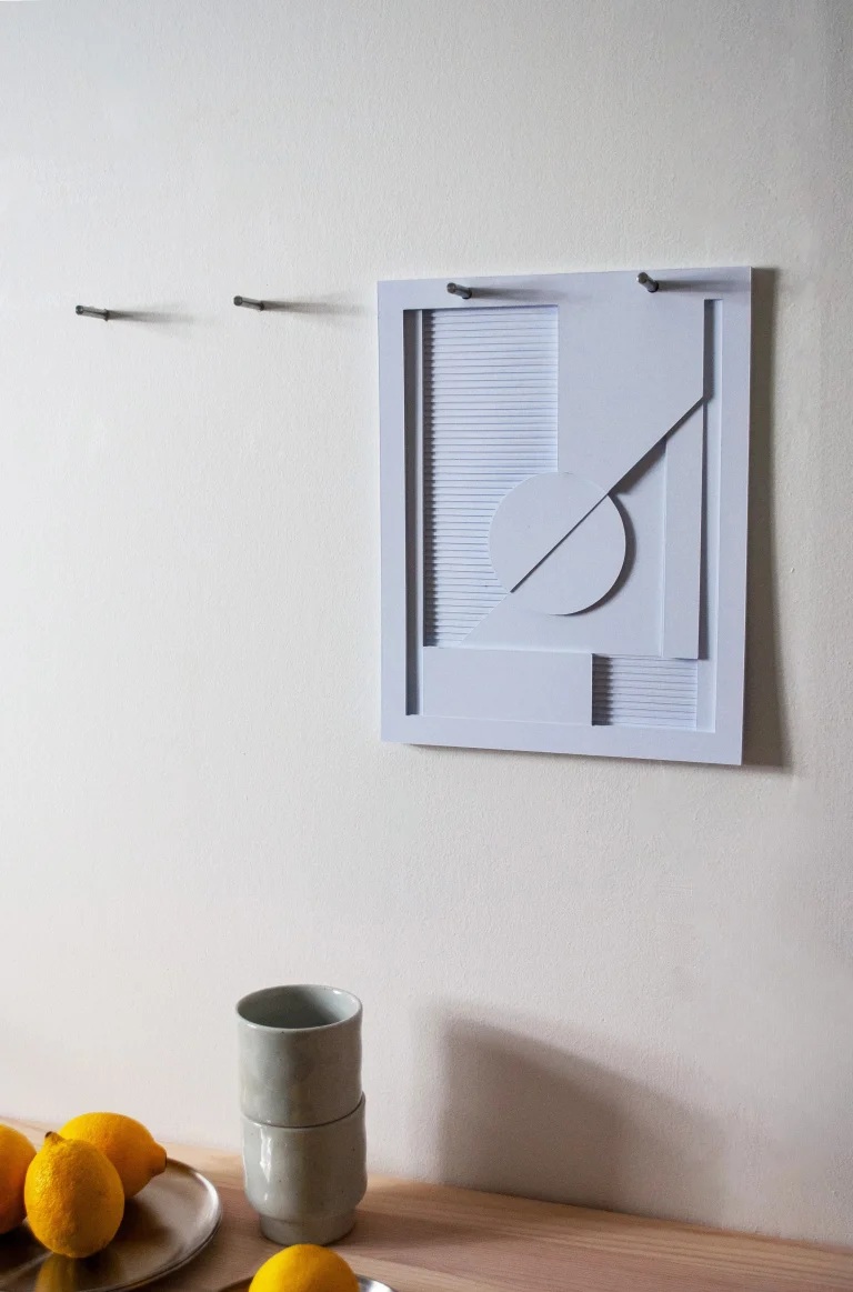 White Paper Sculptural Wall Calendar 2024 — 1