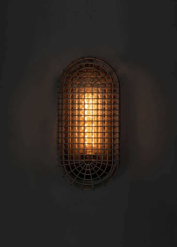 Chastity - Metal Grid and Blown Glass Wall Sconce — 4