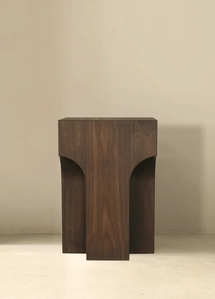 Amud - Walnut Side Table — 2