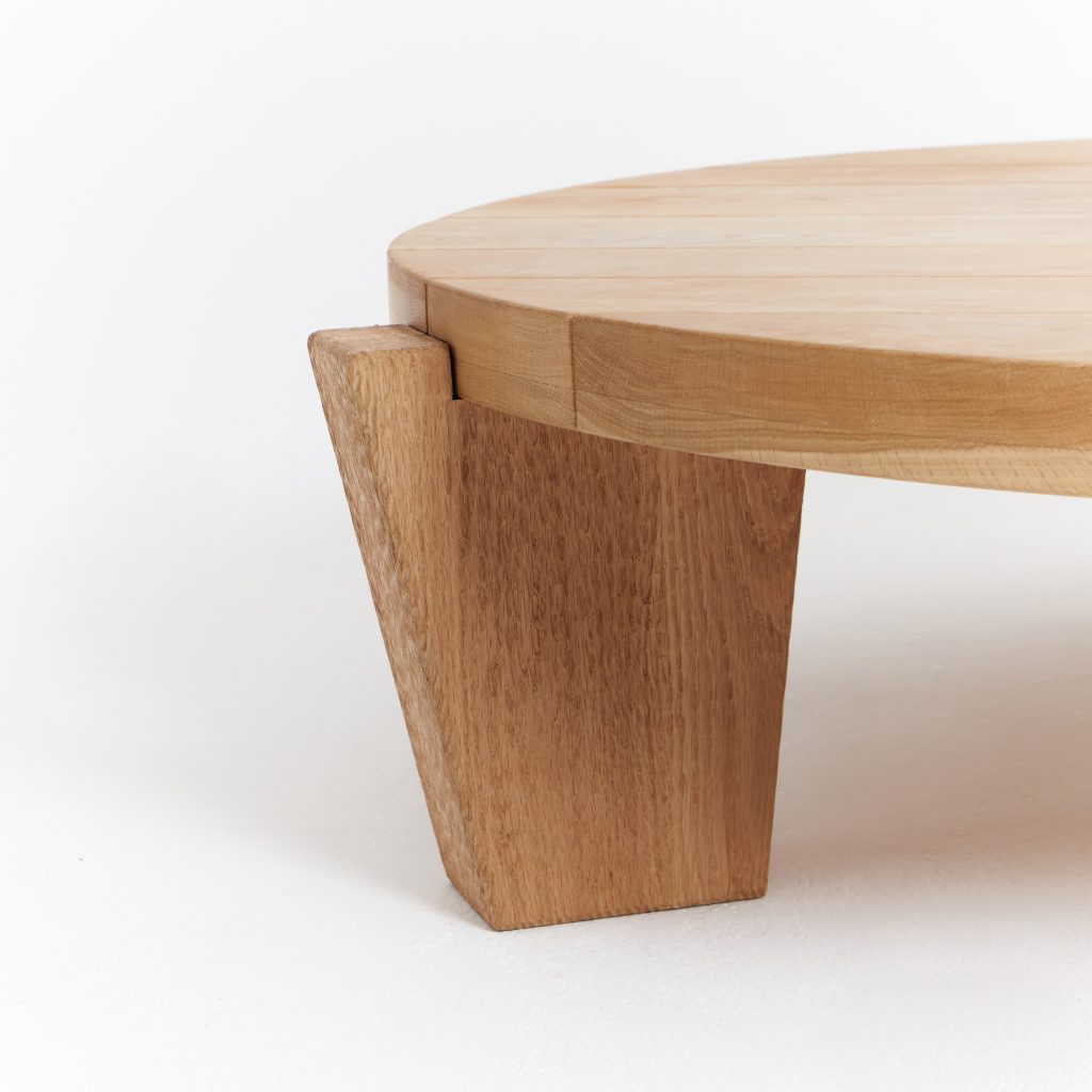 Peniche - Circular Oak Wood Coffee Table — 7