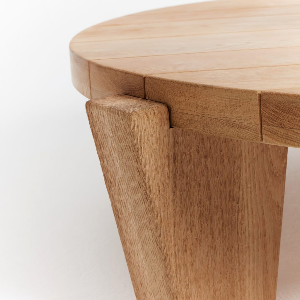 Peniche - Circular Oak Wood Coffee Table — 6