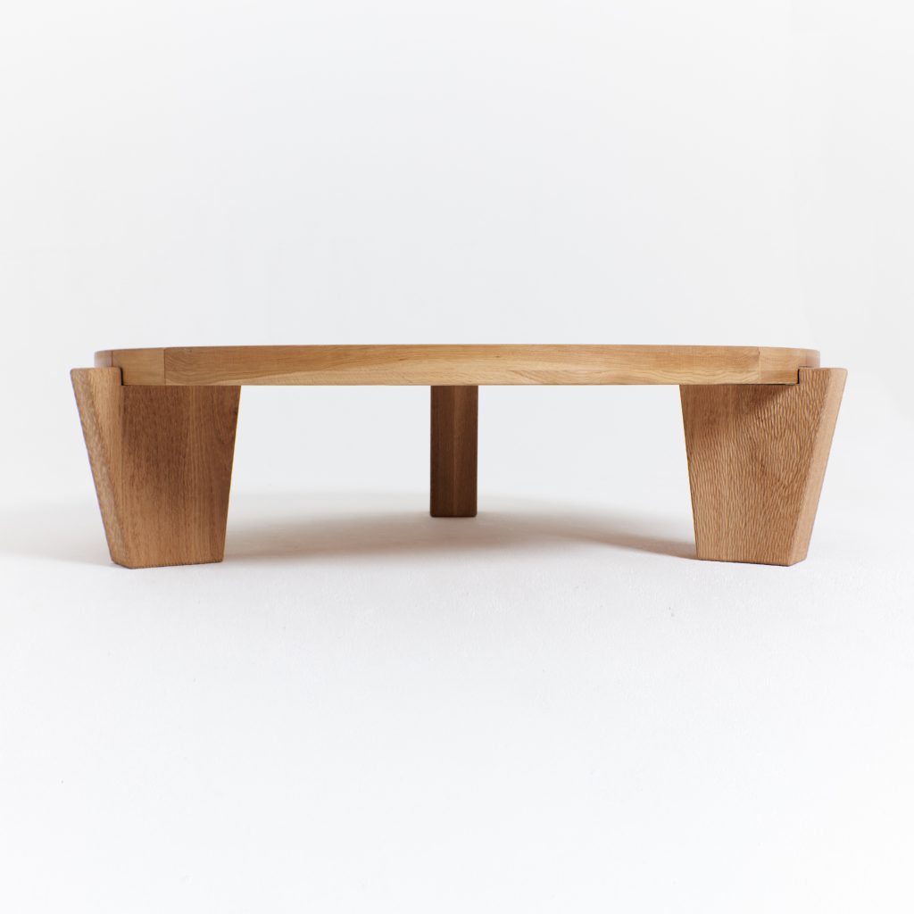 Peniche - Circular Oak Wood Coffee Table — 5