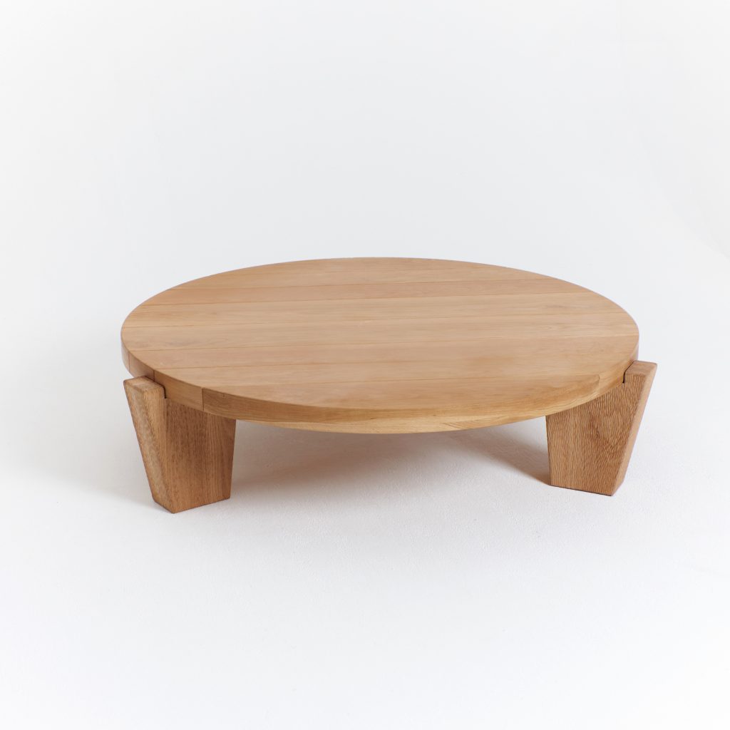 Peniche - Circular Oak Wood Coffee Table — 4