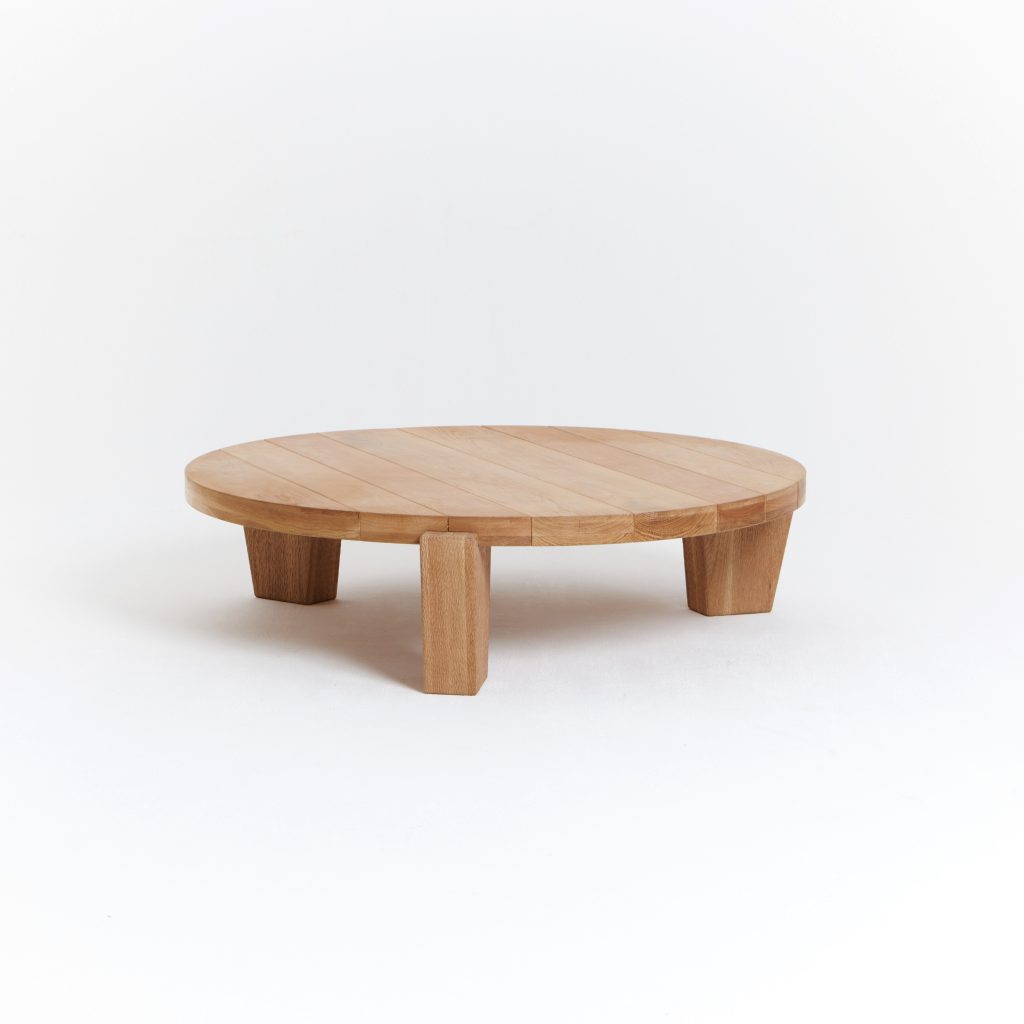 Peniche - Circular Oak Wood Coffee Table — 3