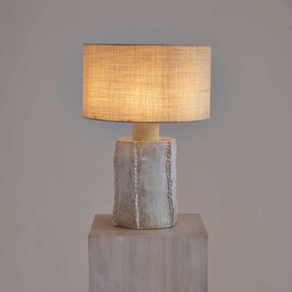 Totem - Ceramic Lamp With Wool Shade — 2