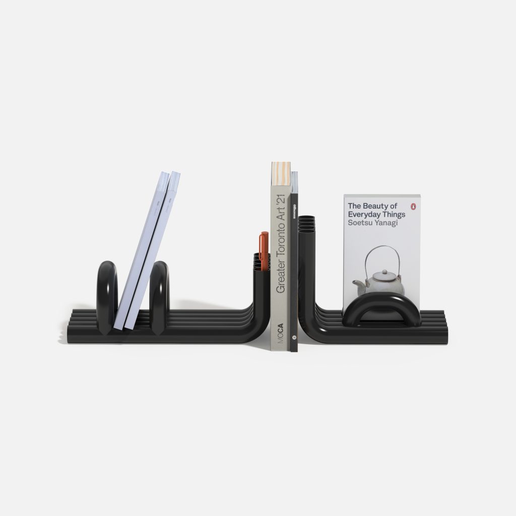 Tube - Pair of two steel tube Bookends — 3