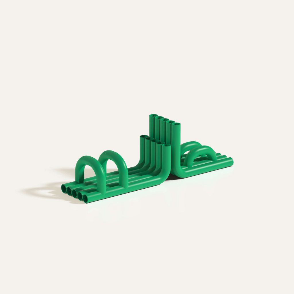 Tube - Pair of two steel tube Bookends — 10
