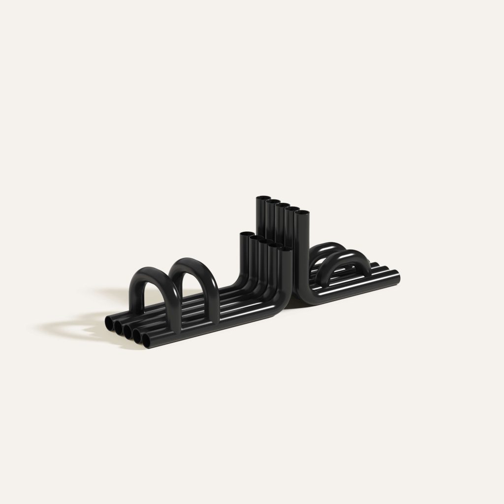 Tube - Pair of two steel tube Bookends — 11