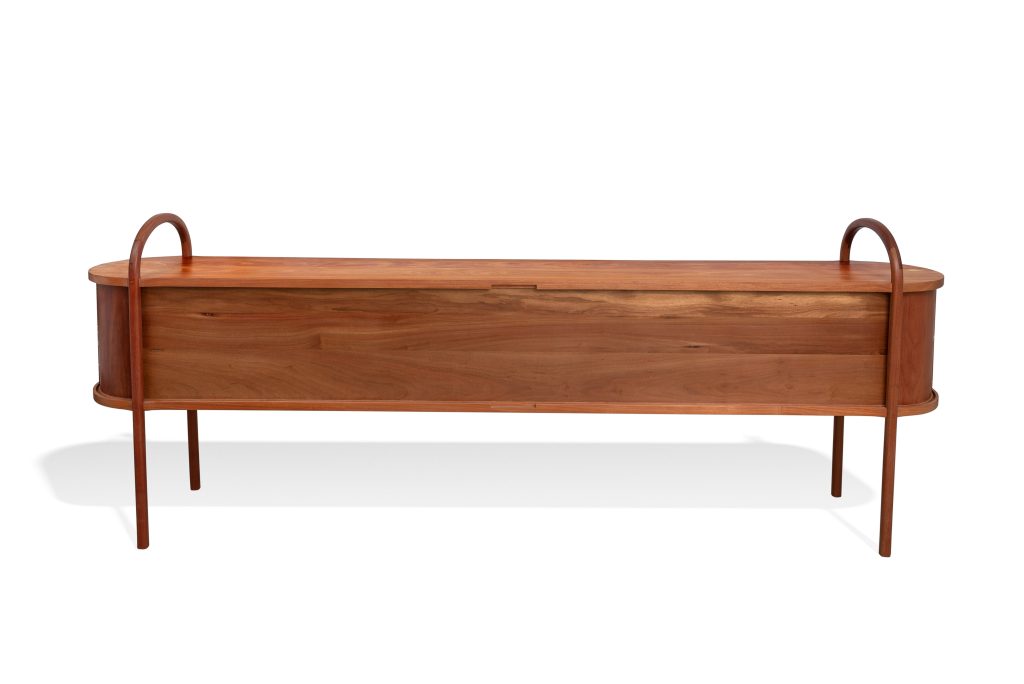 Abrigo Credenza - Handwoven Wood Cylinders/ Cotton Threads — 10