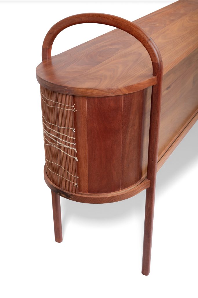 Abrigo Credenza - Handwoven Wood Cylinders/ Cotton Threads — 12