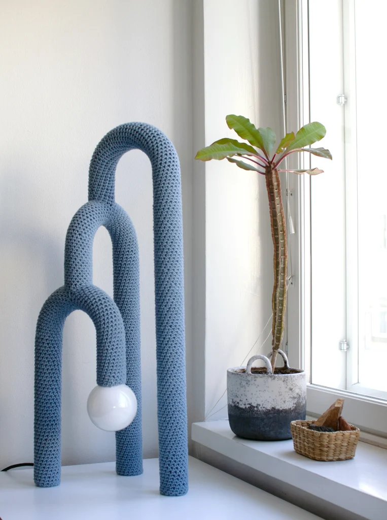 Cumula Table Lamp in Textiles and Steel — 2