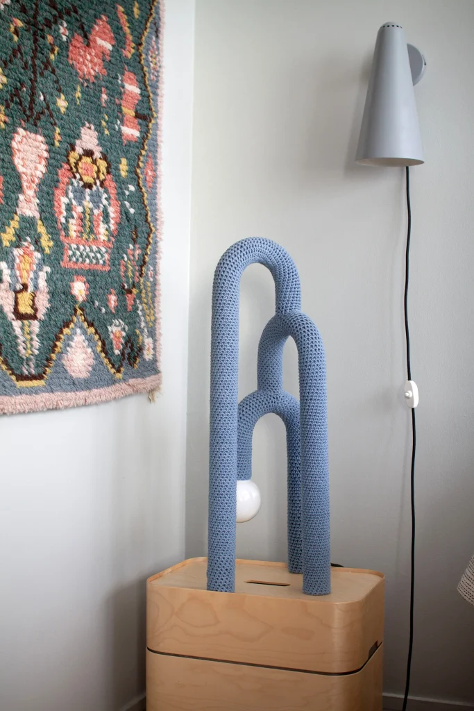 Cumula Table Lamp in Textiles and Steel — 4