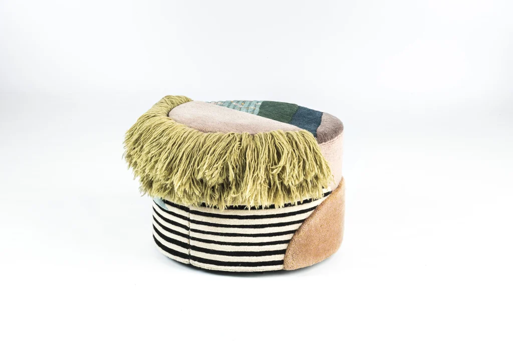 lyk-carpet_colette-rose-mint-and-yellow-wool-pouf_3