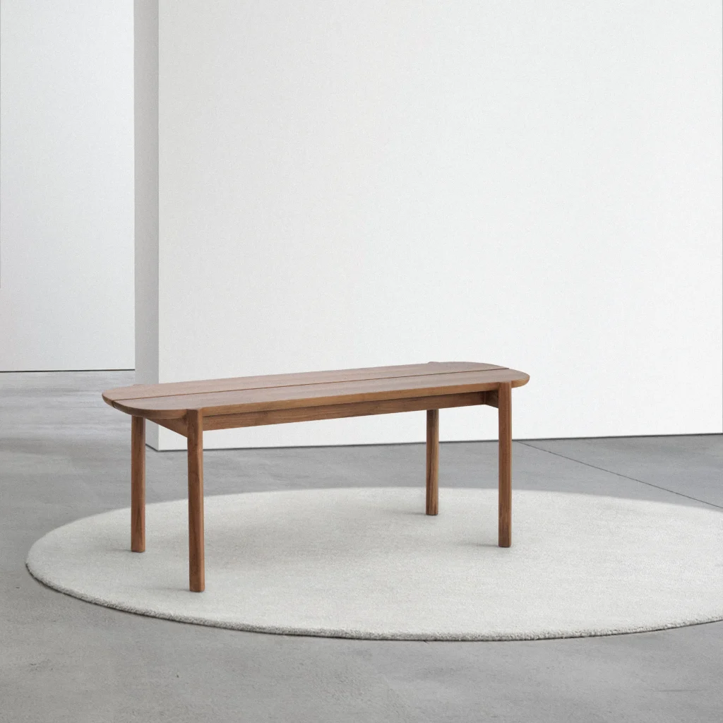 Ele Bench In Natural Walnut Wood — 5