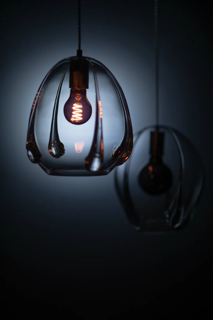 Glass Drops Clear Pendant Lamp in Blown Glass — 3