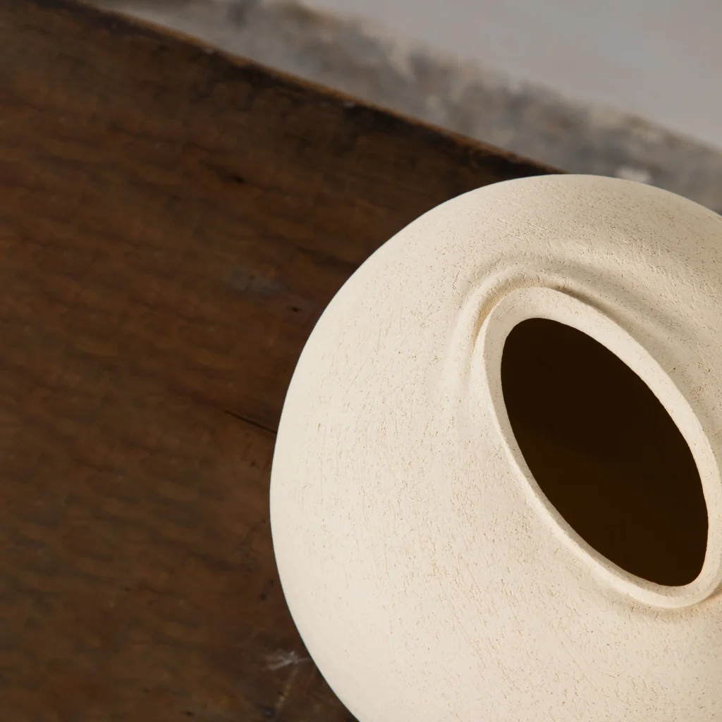 Untitled Vessel 2 - White Sculptural Ceramic Vessel — 2