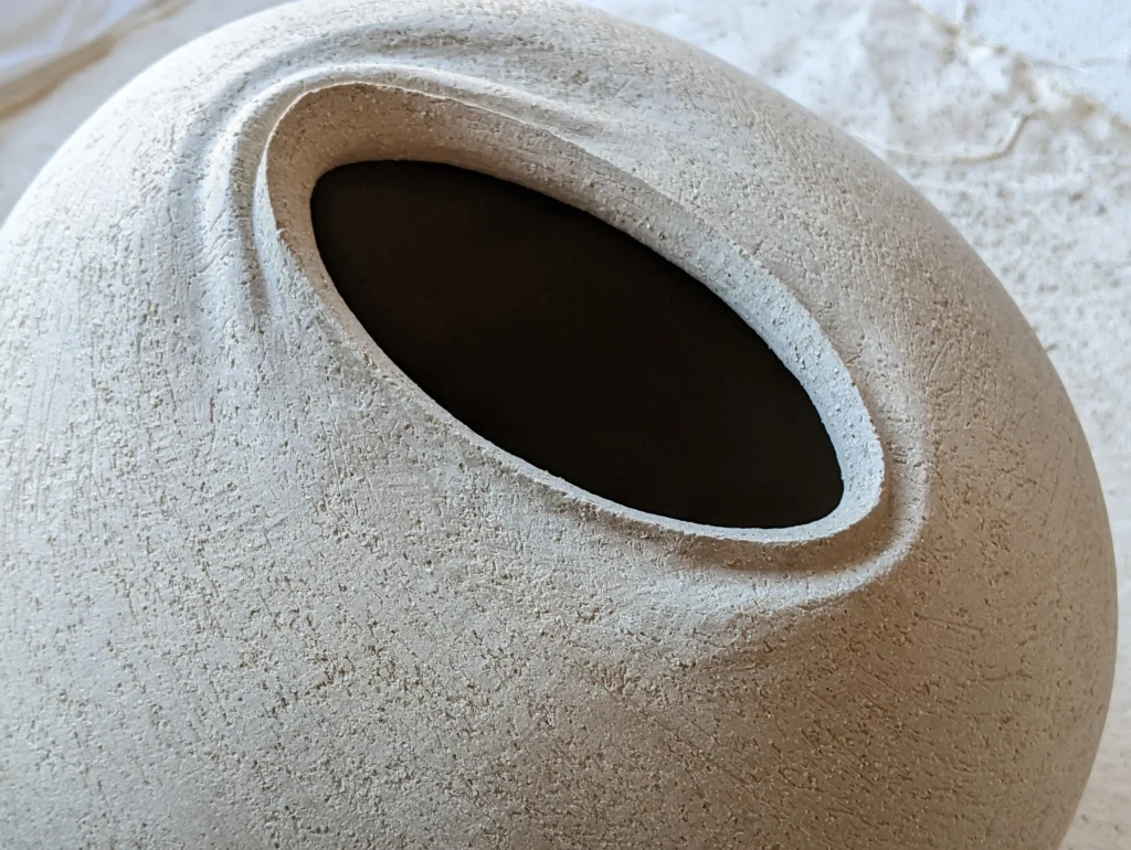 Untitled Vessel 2 - White Sculptural Ceramic Vessel — 5
