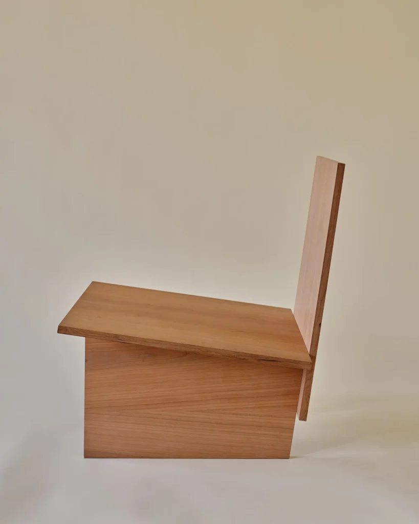 Don - Minimalist Cherry Plywood Lounge Chair — 2
