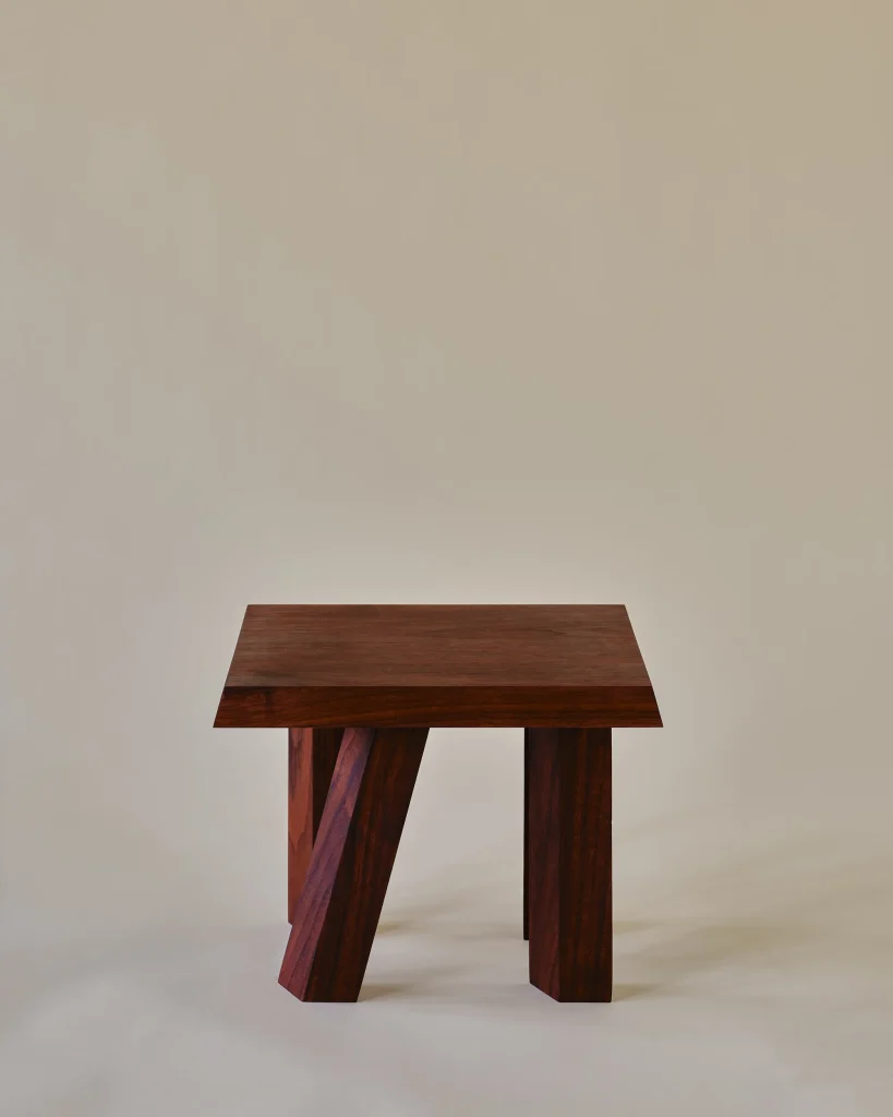 Shear 02 - Walnut Wood Side Table — 2