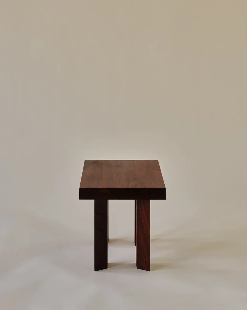 Shear 02 - Walnut Wood Side Table — 3