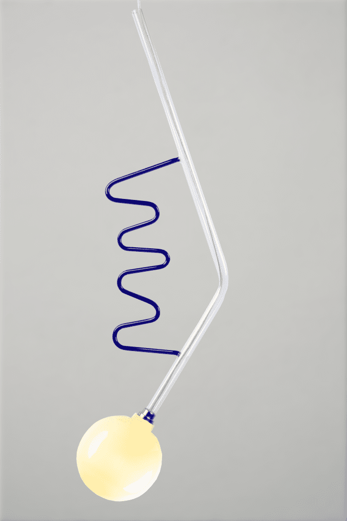 Kaanch Series - Blue Glass Ceiling Lamp — 2