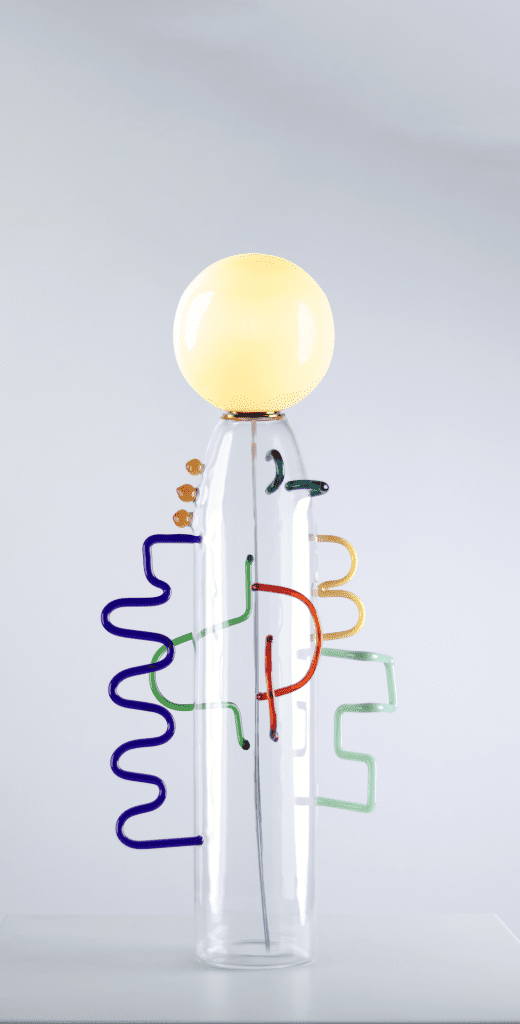 Kaanch Series - Multicolored Glass Vertical Table Lamp — 2