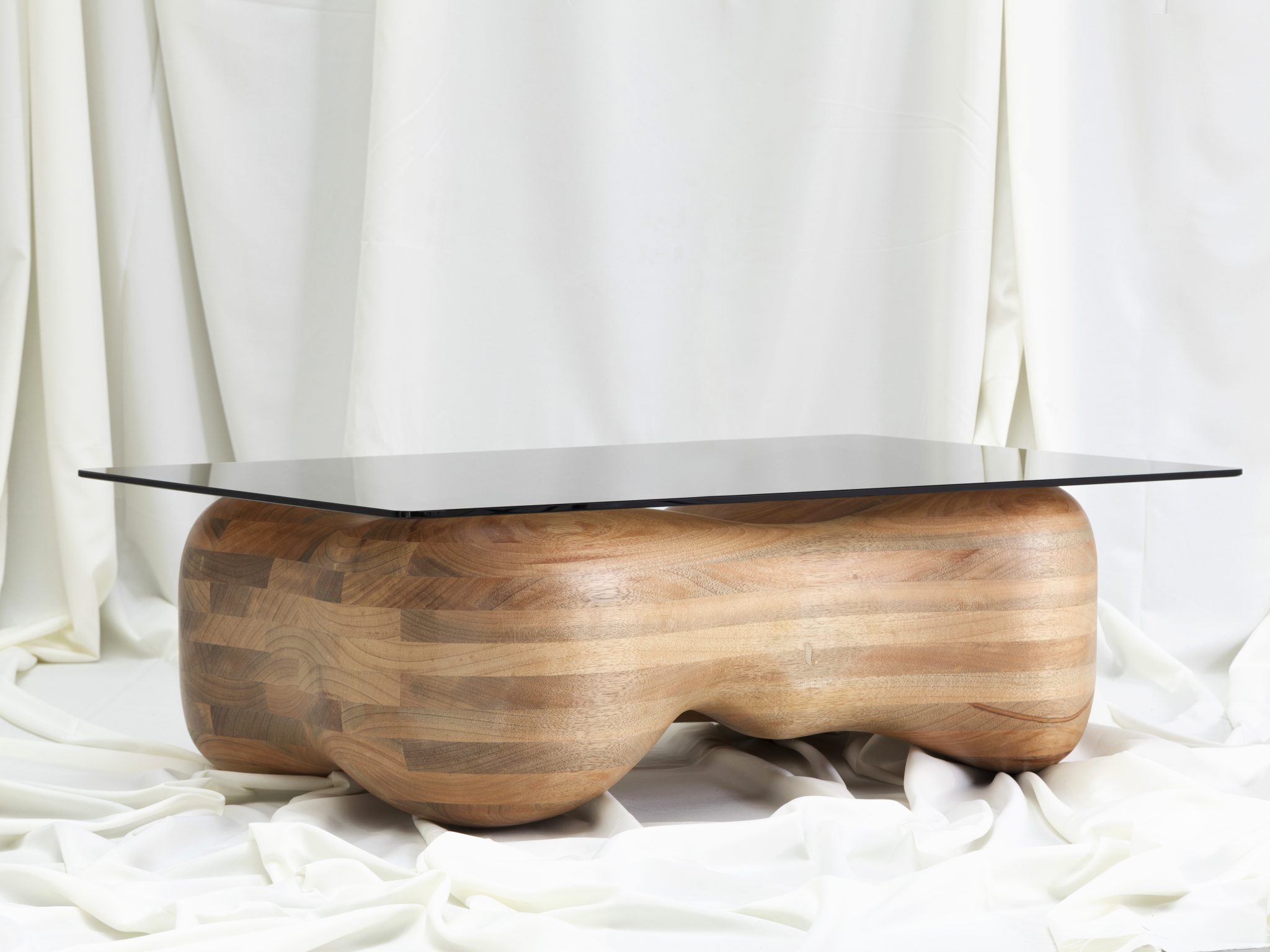 Liana Sculptural Wood Coffee Table by Laluz Handcraft ADORNO DESIGN