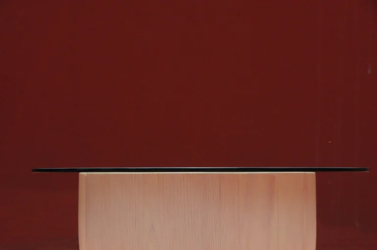 August Opening - Wood and Glass Side Table — 5
