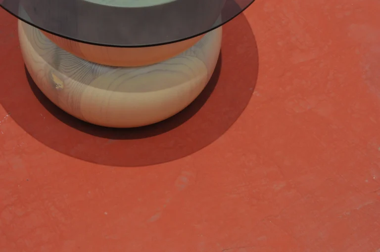 August Opening - Wood and Glass Side Table — 7
