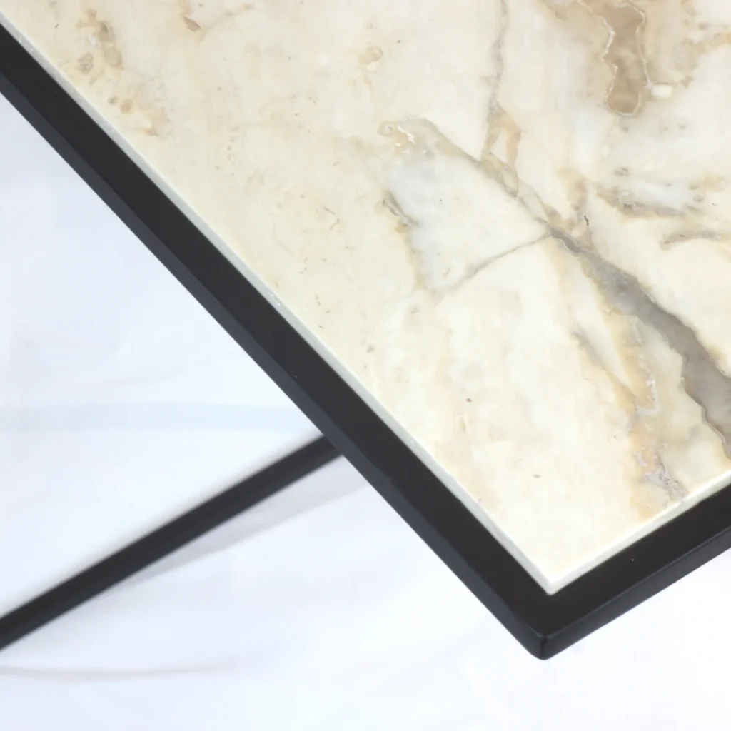 Frame - Travertine Marble Side Table — 2