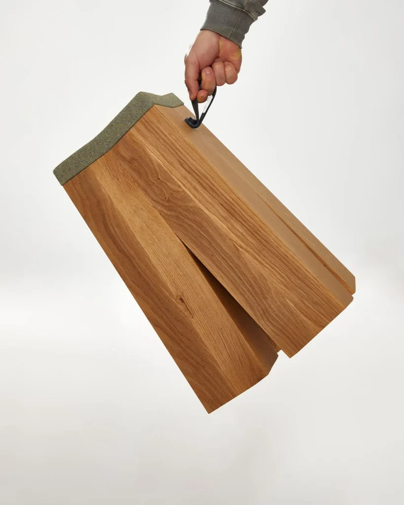HAPPENS - Oak Wood Stool — 3