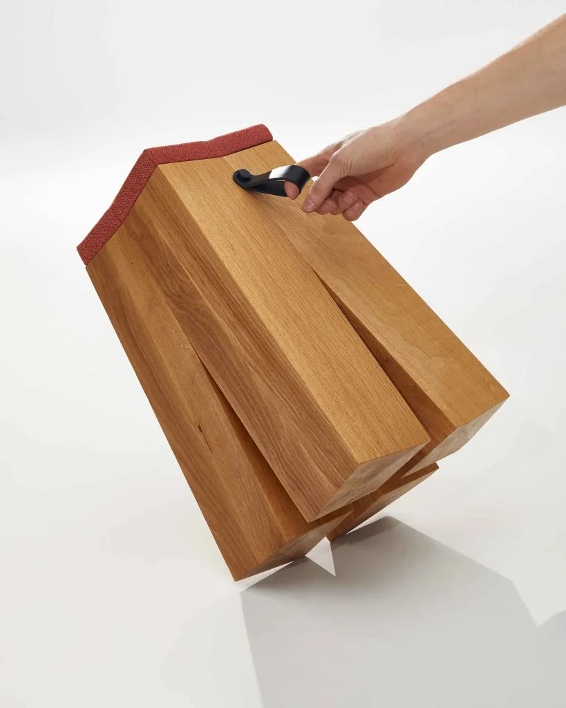 HAPPENS - Oak Wood Stool — 5