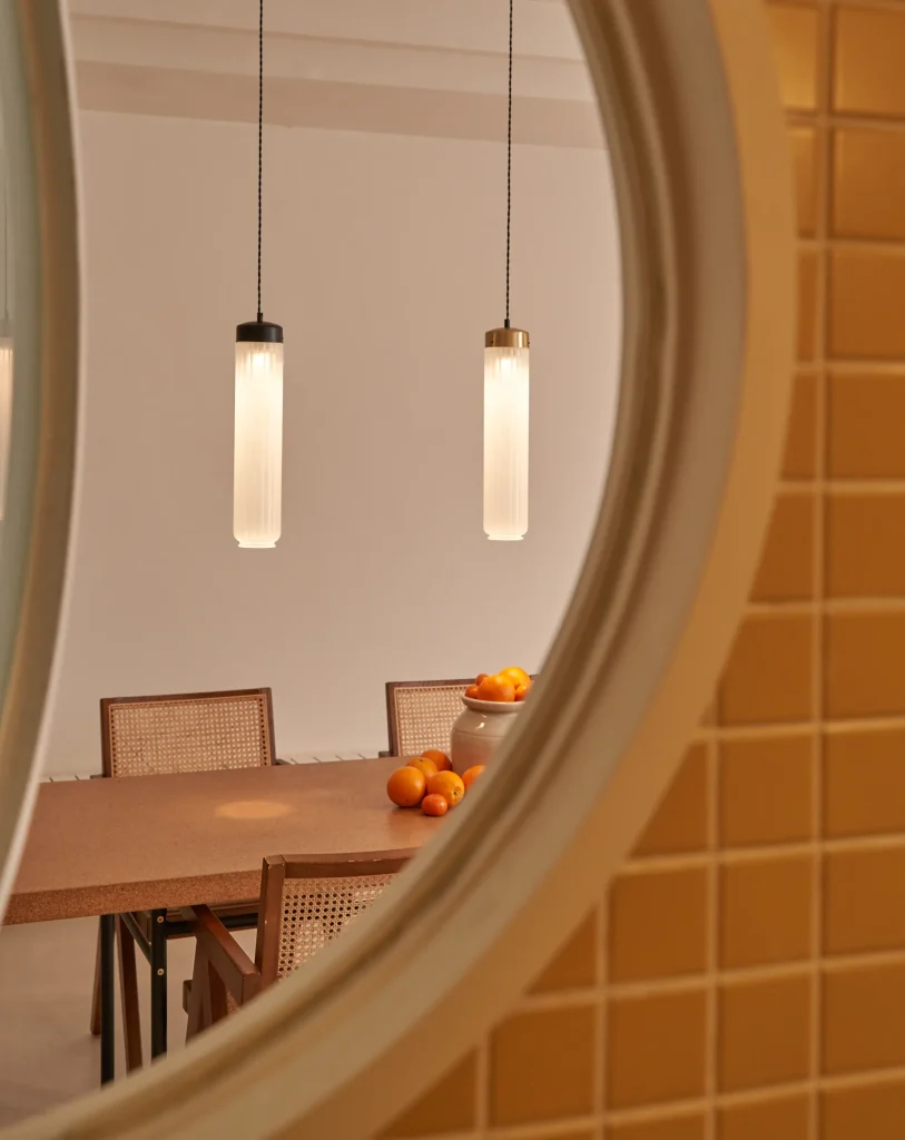 Ines Ceiling Lamp in Blown Glass And Brass — 3