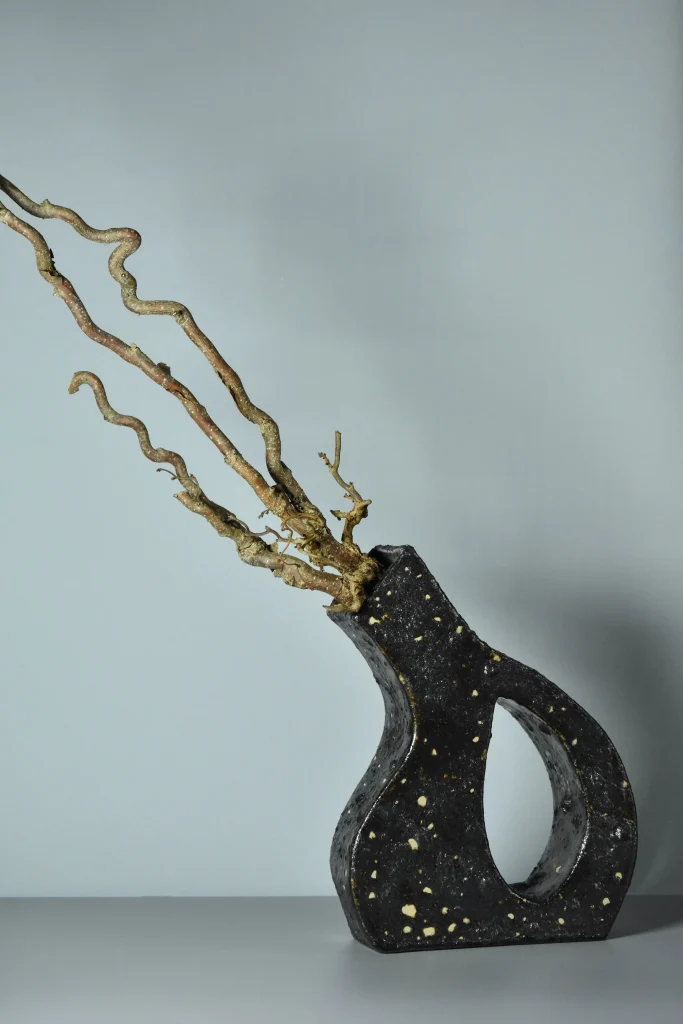 Black Drop - One-of-a-kind Black-Metallic Vase — 3