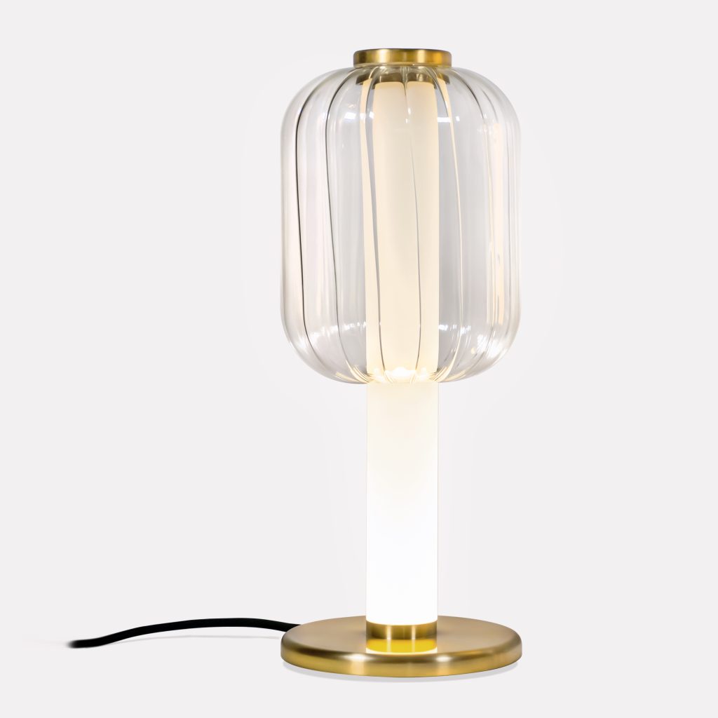 Alma Table Lamp in Brass and Perspex — 12
