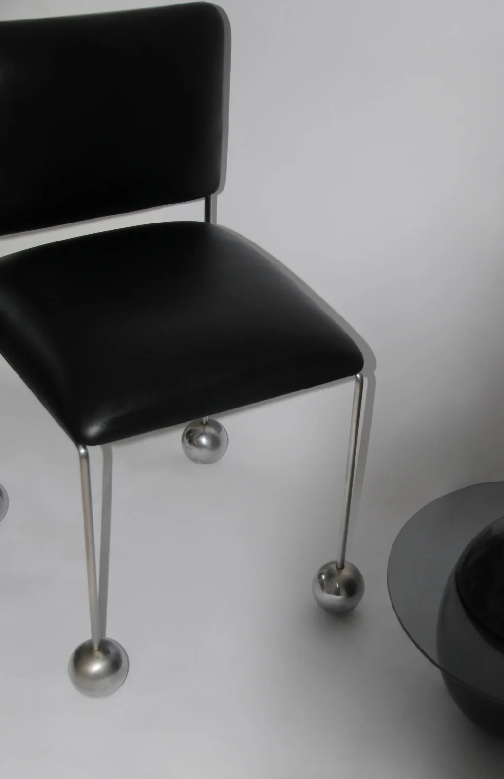 Ball Foot Sculptural Chair, Vegan Leather — 8