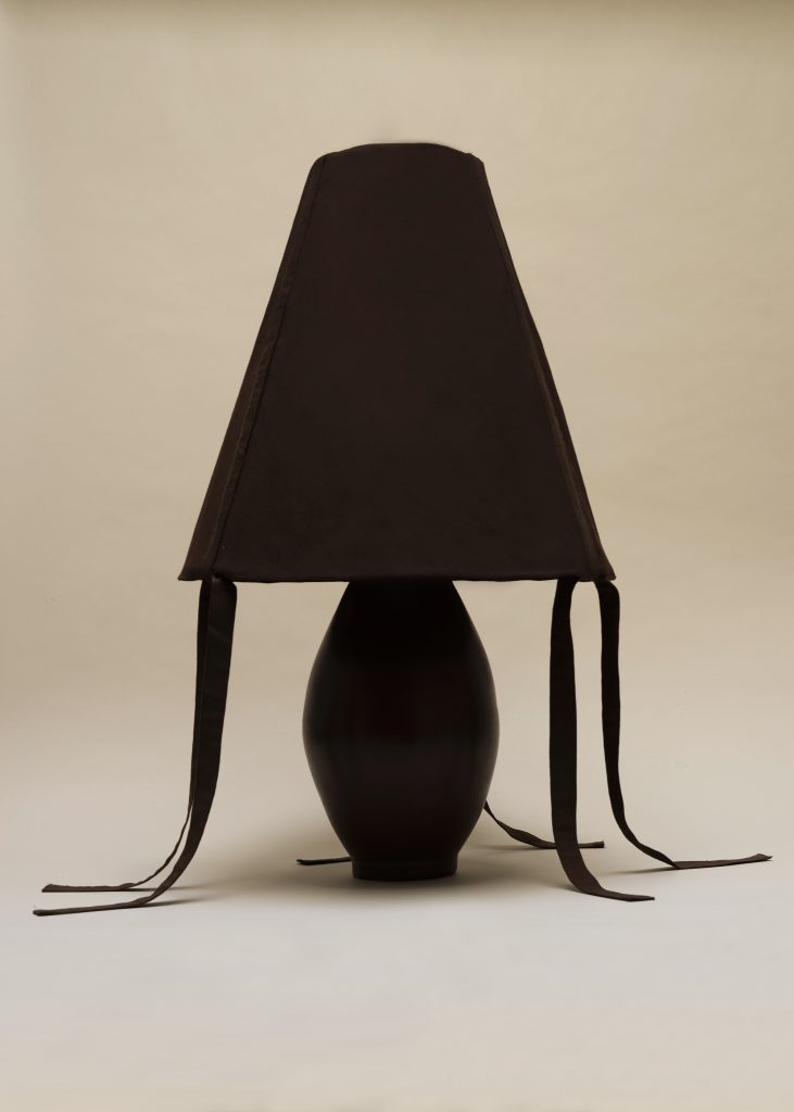 Large Brown Ceramic Lamp by Los Objetos Decorativos | ADORNO DESIGN