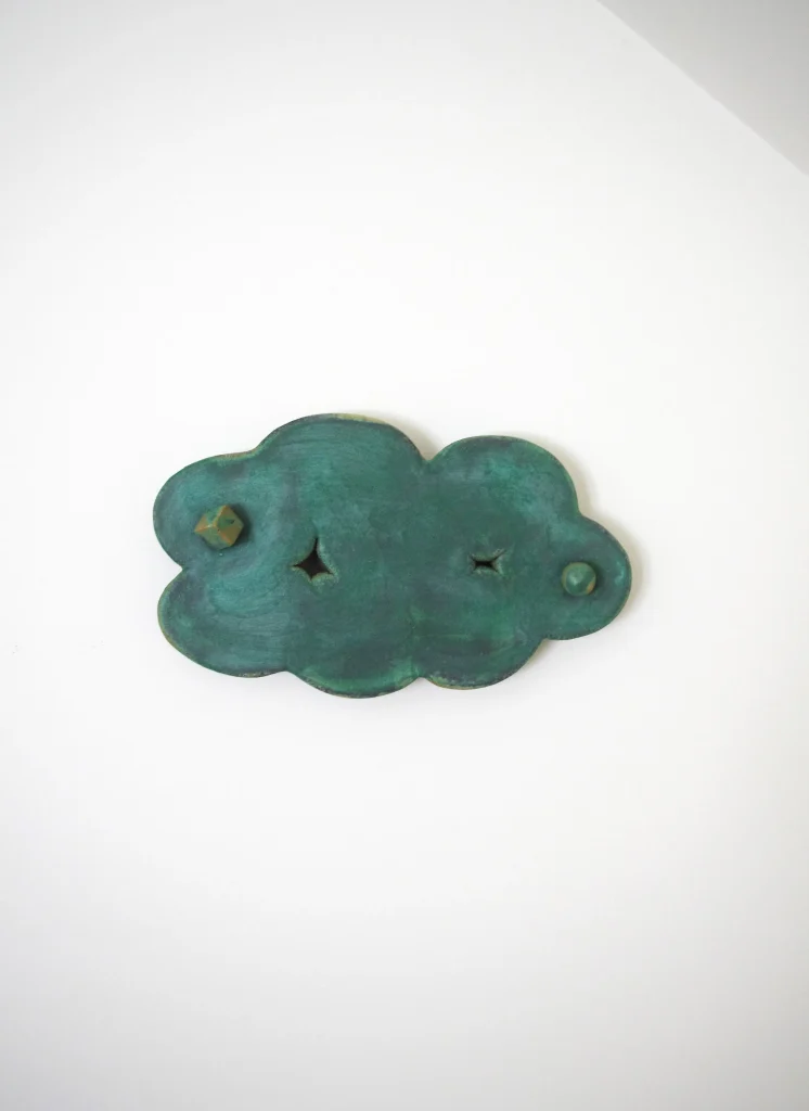 Green Cloud - Ceramic Wall Sculpture — 3