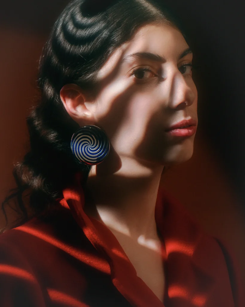 Hypnosis Earrings In Klein Blue — 2
