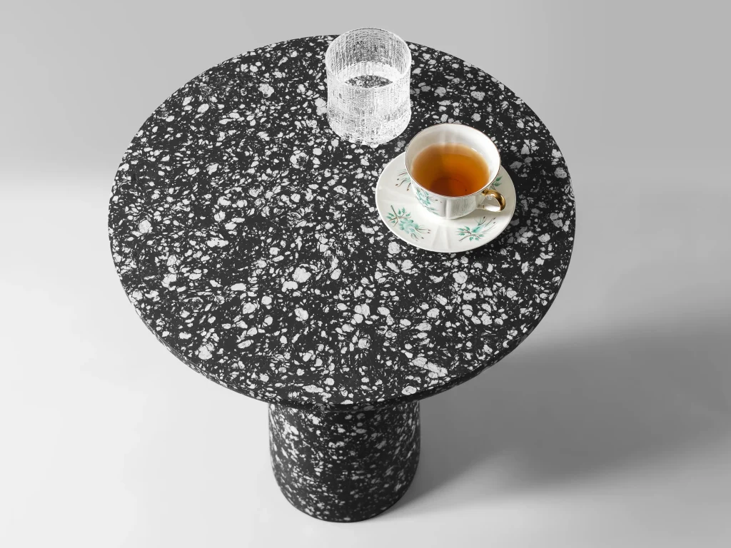Speckled Black Minimalist Side Table — 5