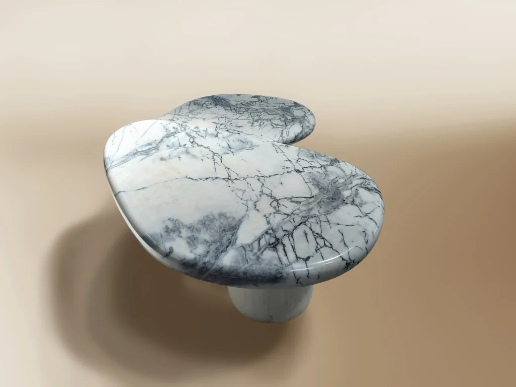 Caracole Tiger Marble Center Table, Contemporary And Geometric Table Design — 3