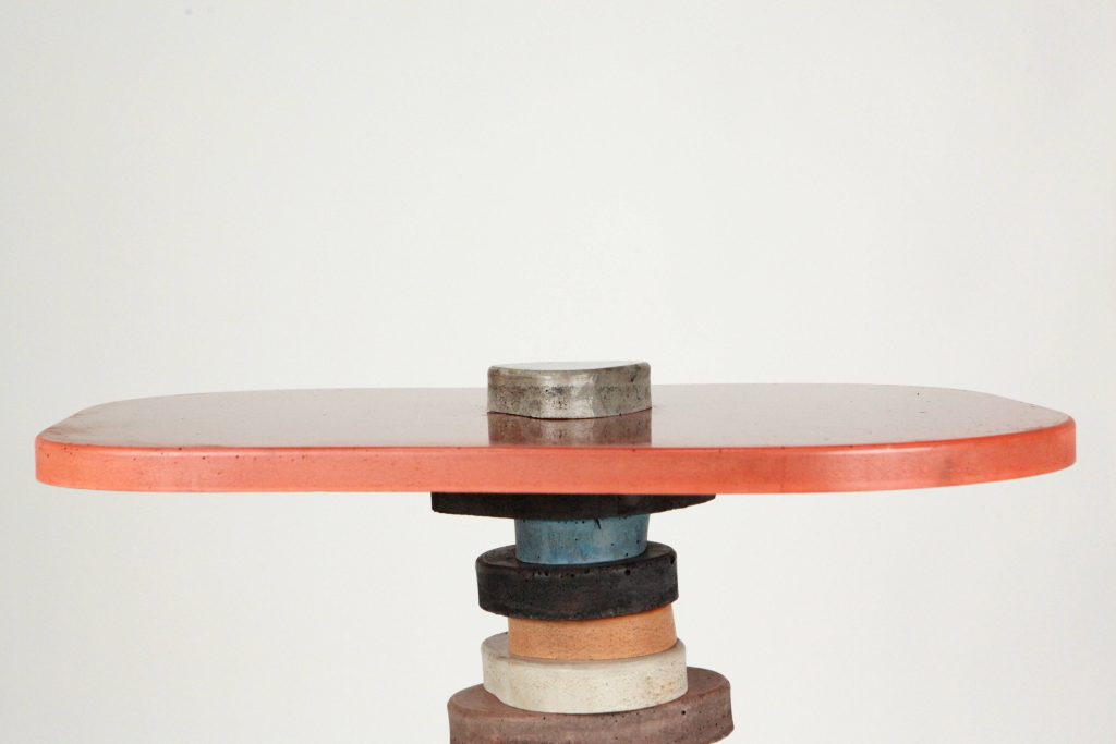 Coral Circle - Stacked Disc Side Table — 2