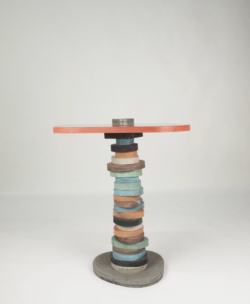 Coral Circle - Stacked Disc Side Table — 3