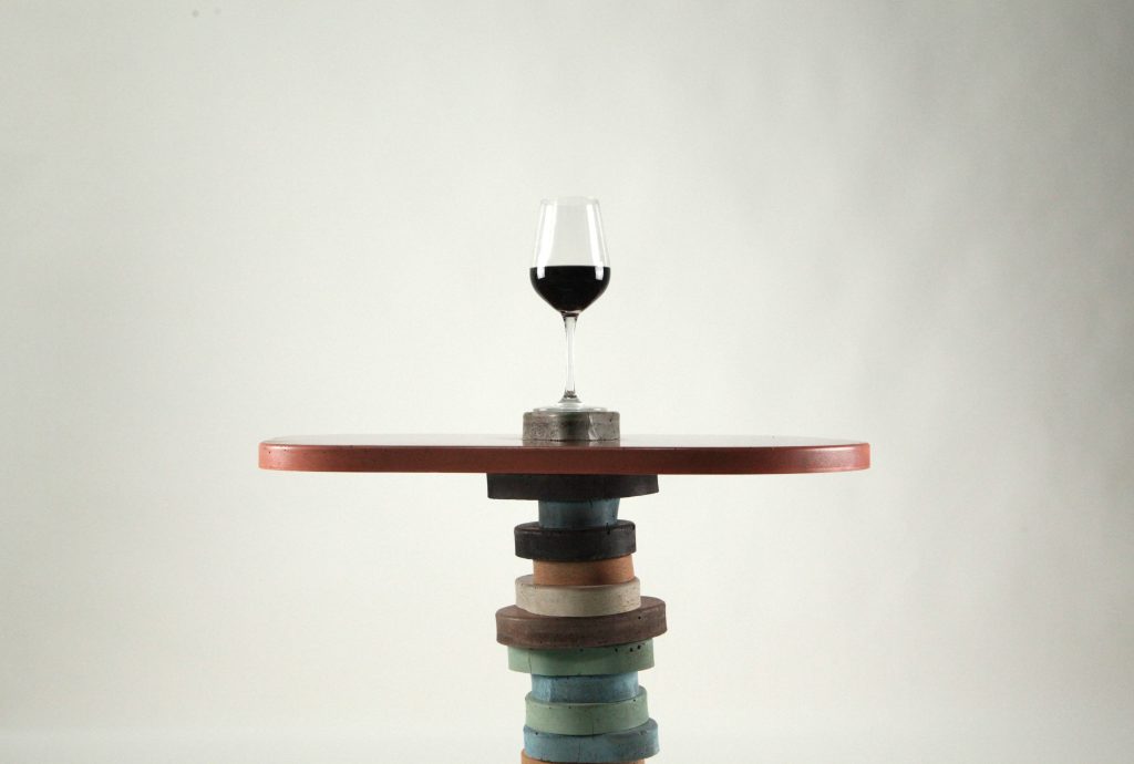 Coral Circle - Stacked Disc Side Table — 4