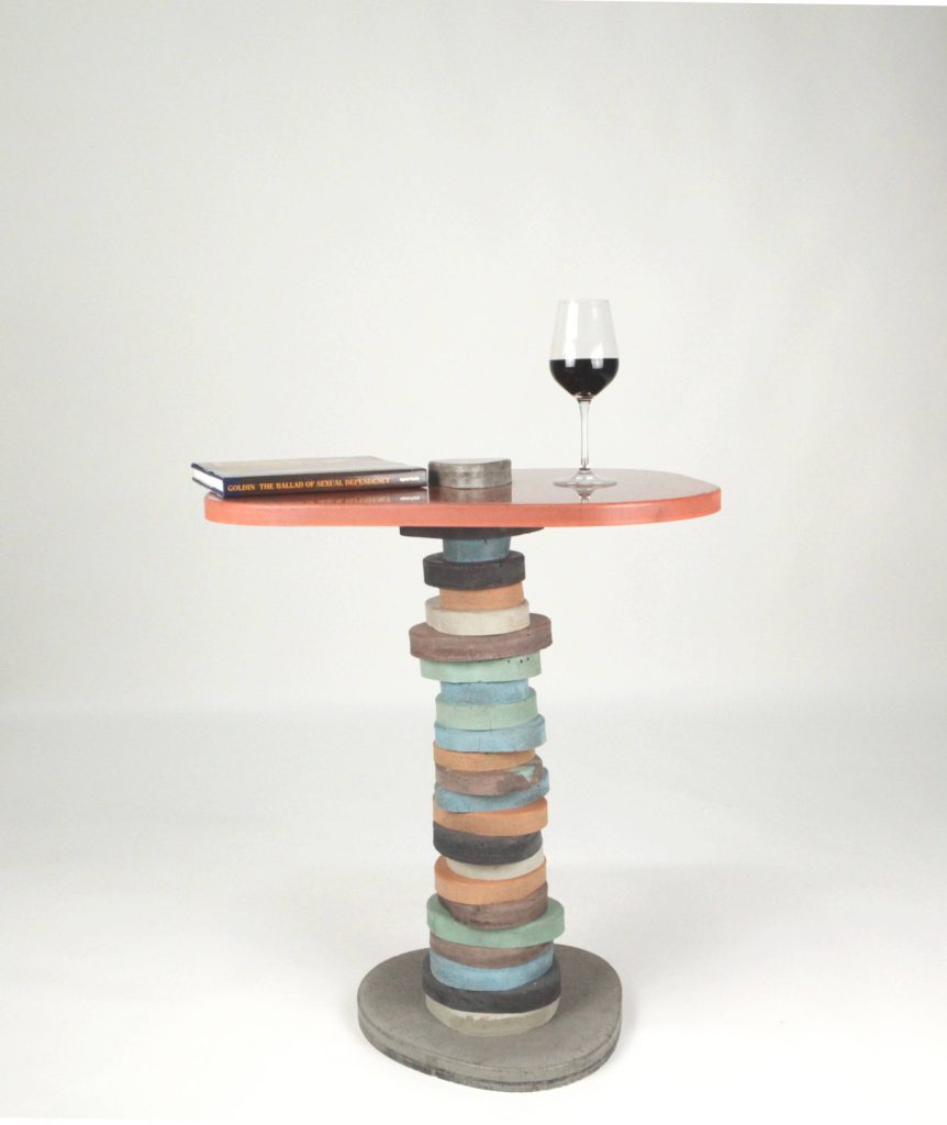 Coral Circle - Stacked Disc Side Table — 5