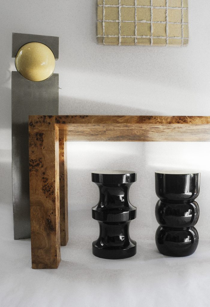 Mappa - Burl Wood Veneer Console Table — 3