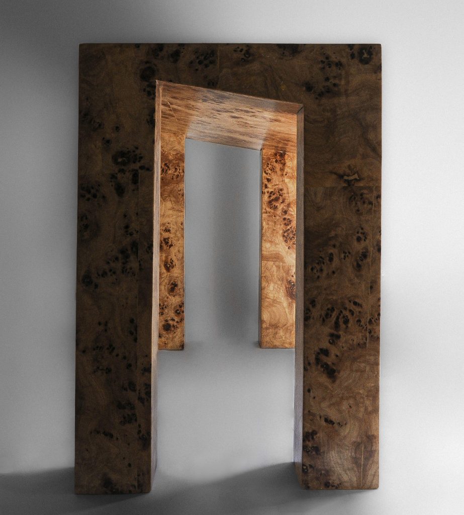 Mappa - Burl Wood Veneer Console Table — 4