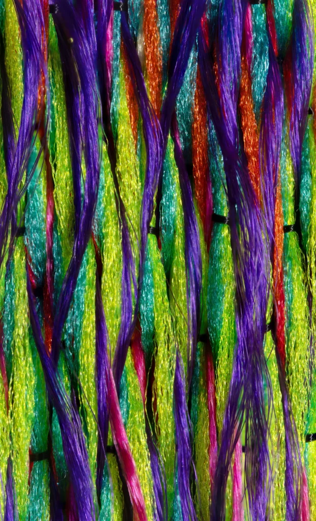 Heat 1 Tinted Tango woven tapestry hung on a wall