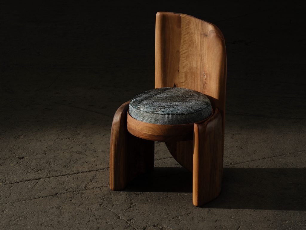 Coi01 - Sculptural Resin Walnut Chair — 13