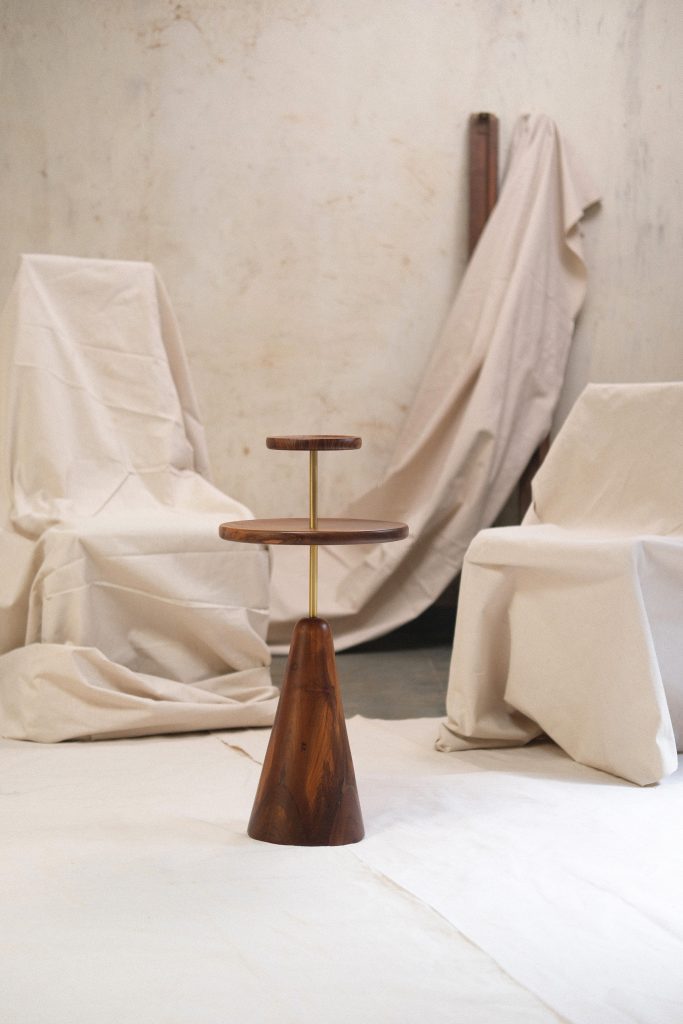 Stak - Teak & Brass Side Table — 2